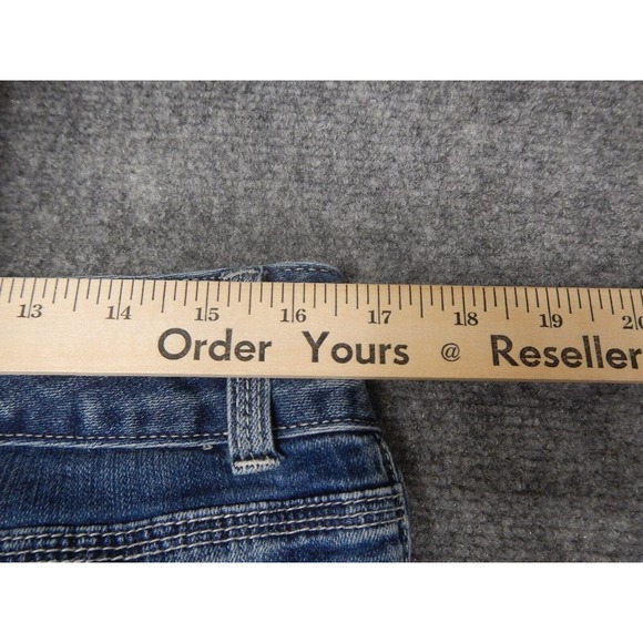 Maurices Jeans Women's 15/16 Short Blue Medium Wash Embroidered Denim 34x19in - Picture 6 of 8